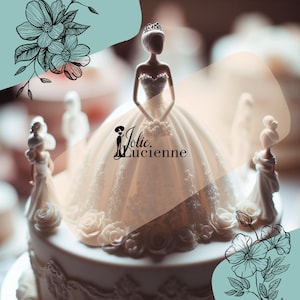 Custom-made wedding dresses for a wedding gift, scale replica of a real bride, souvenir for guests, fashion doll-sized wedding dress.