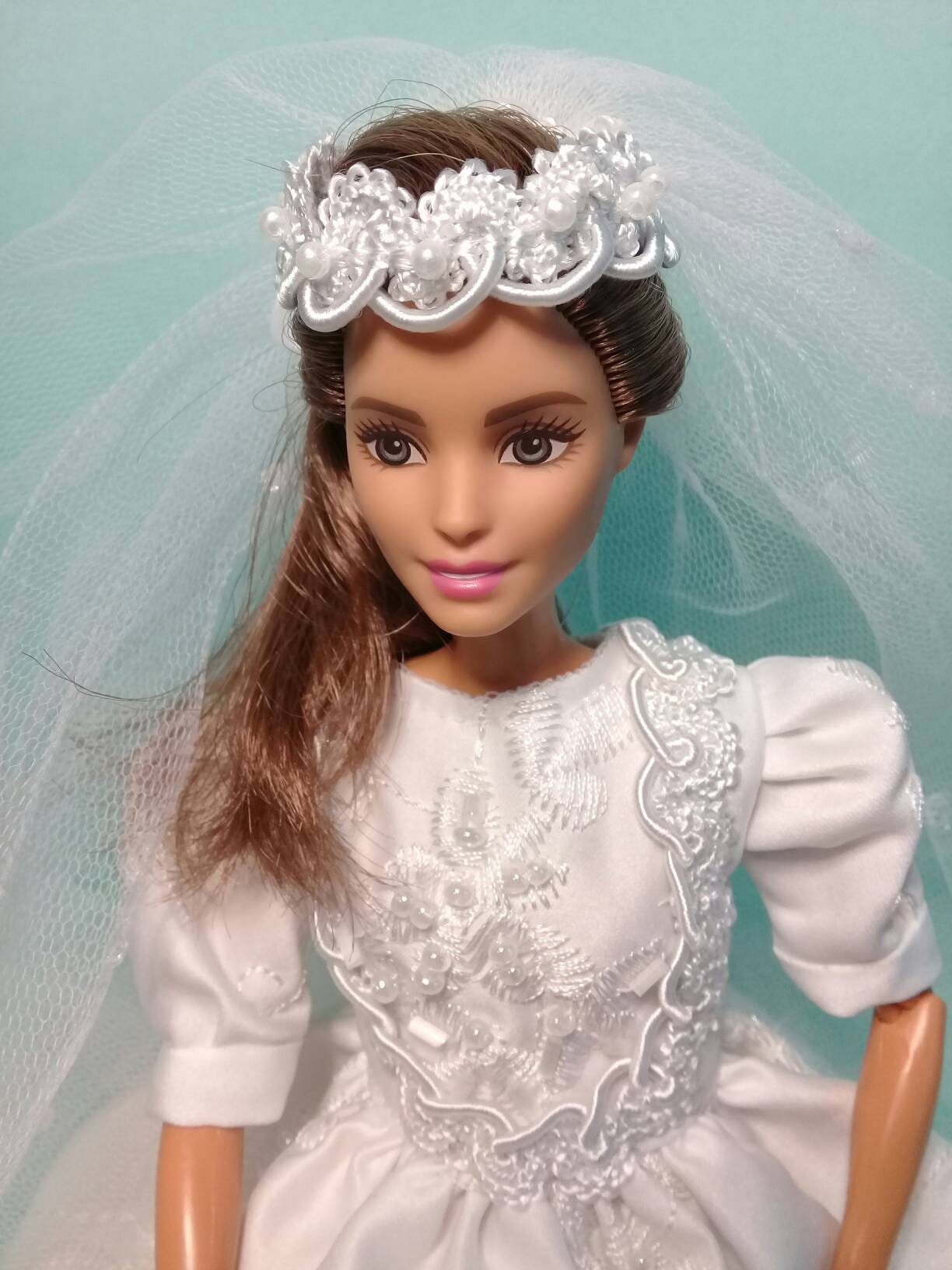 Personalized Barbie Bride Doll Bridal Gown Barbie Wedding Etsy UK