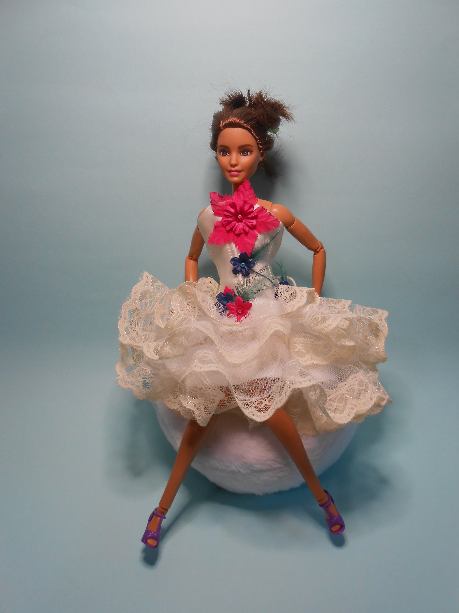 Dress barbie corset strapless dress for barbie ivory dress | Etsy