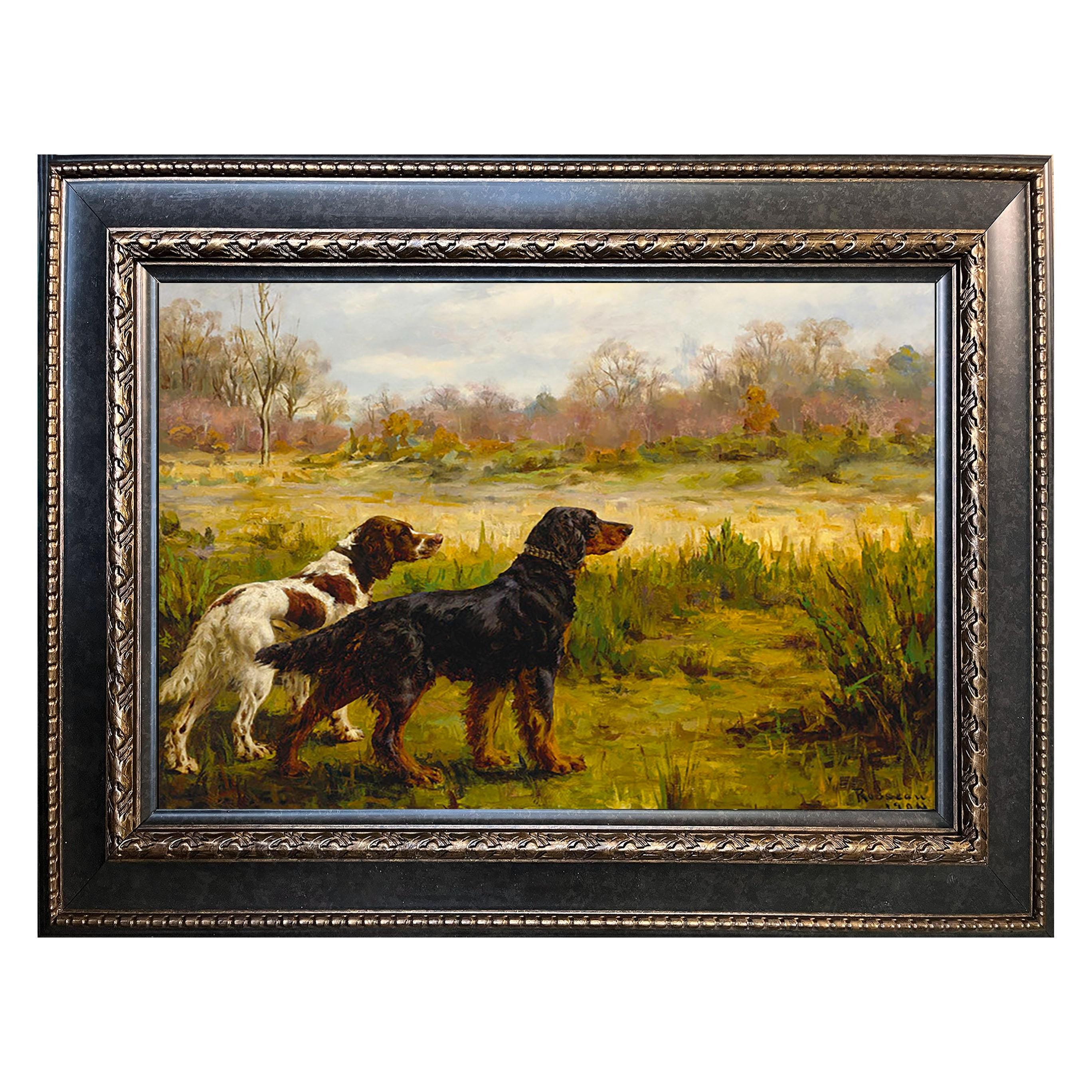 Two Setters by Percival Leonard Rosseau, Classical Sporting Dog