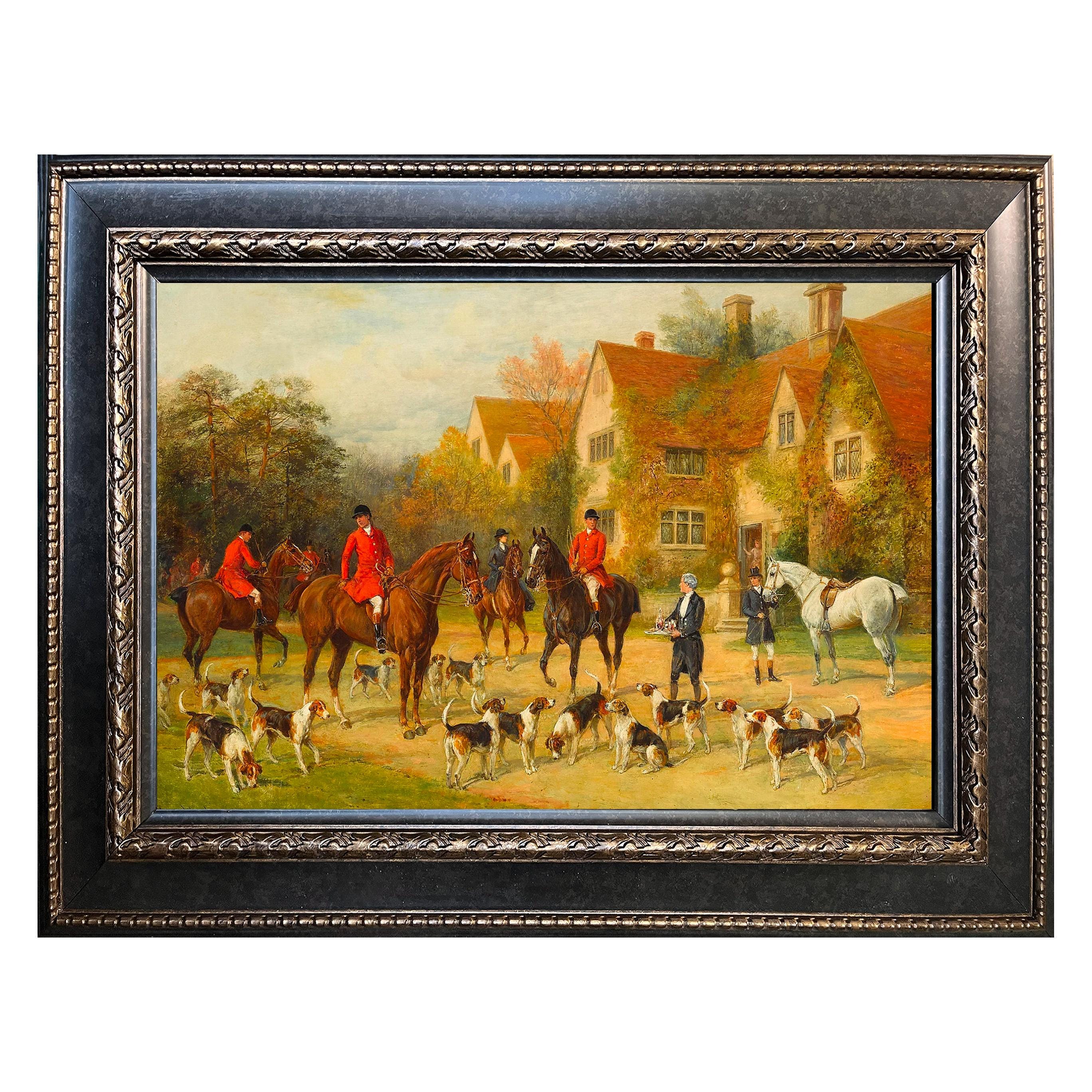 Going to the Meet by Heywood Hardy 42x30 Framed Fox Hunt Art