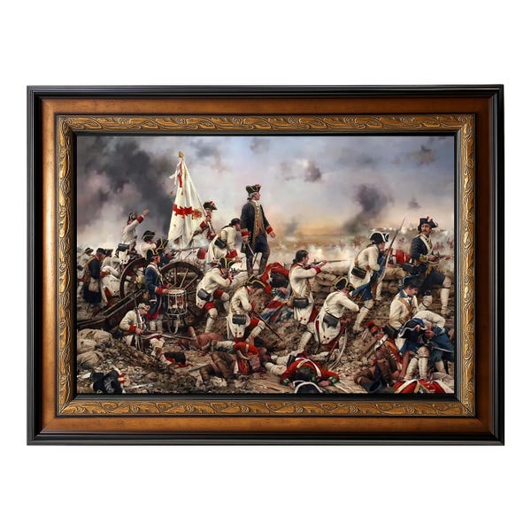 Siege of Pensacola – Revolutionary War Painting by Augusto Ferrer-Dalmau, Spanish-American History Art, Framed 42x30