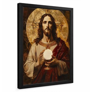 Jesus the Eucharist Framed 42x30 Catholic Religious Wall Art - Etsy