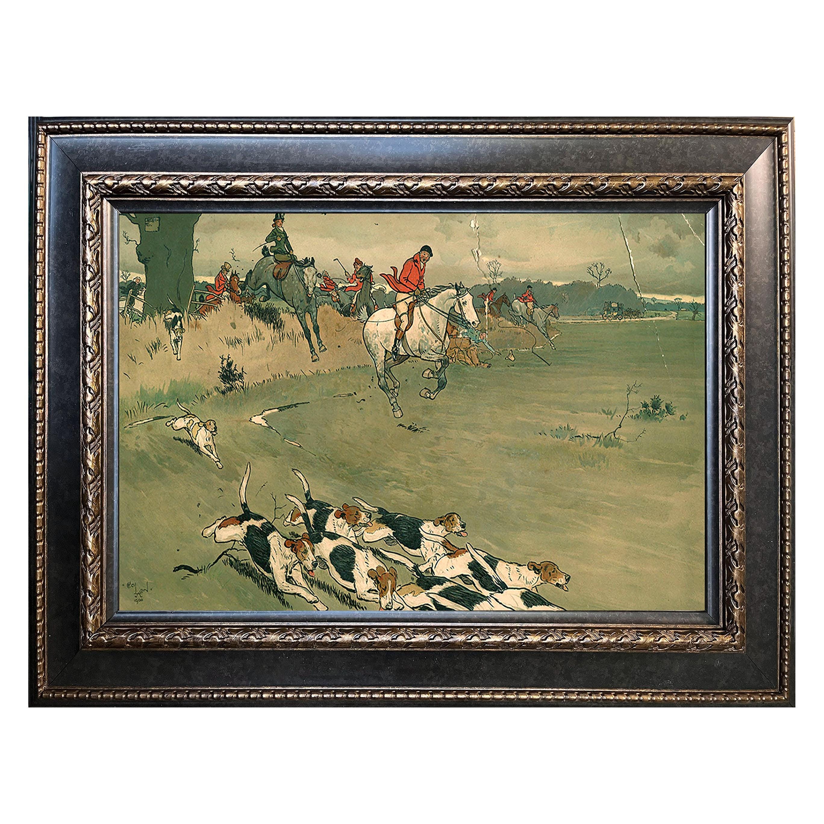 The Fallowfield Hunt Full Cry – British Sporting Illustration by