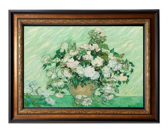 フィンセント・ファン・ゴッホ：静物画 - ピンクのバラが入った花瓶