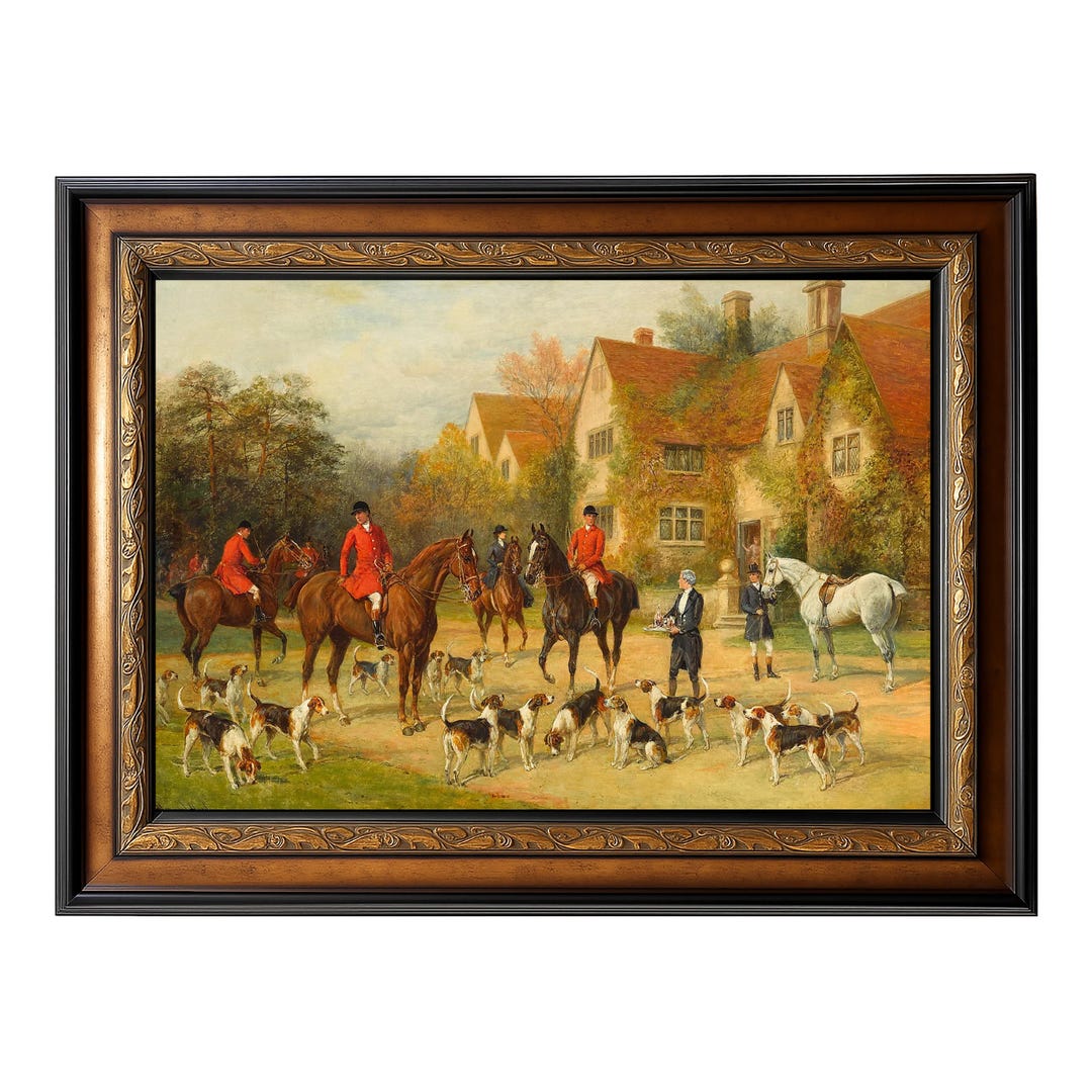 Going to the Meet by Heywood Hardy 42x30 Framed Fox Hunt Art