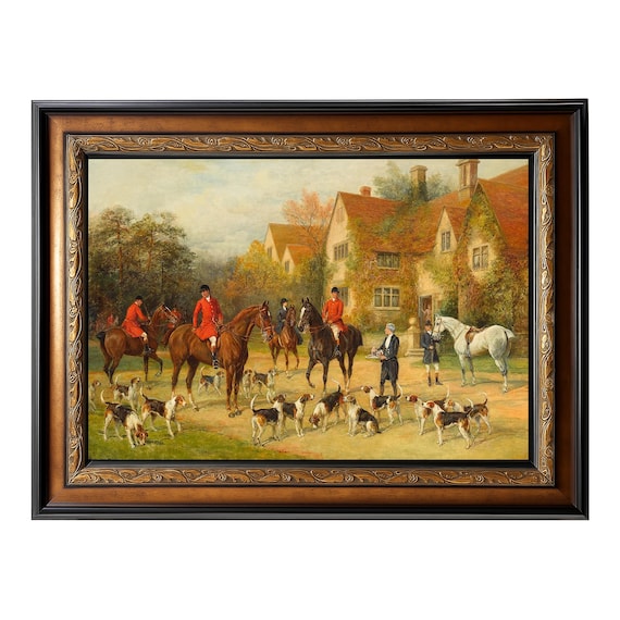 Going to the Meet by Heywood Hardy 42x30 Framed Fox Hunt Art