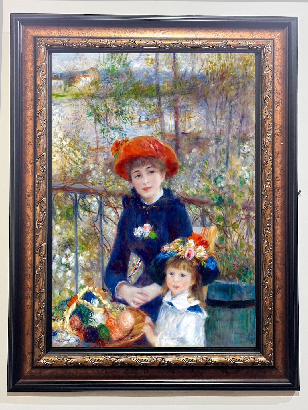 Framed Pierre Auguste Renoir-the Two Sister On_the_terrace, Family