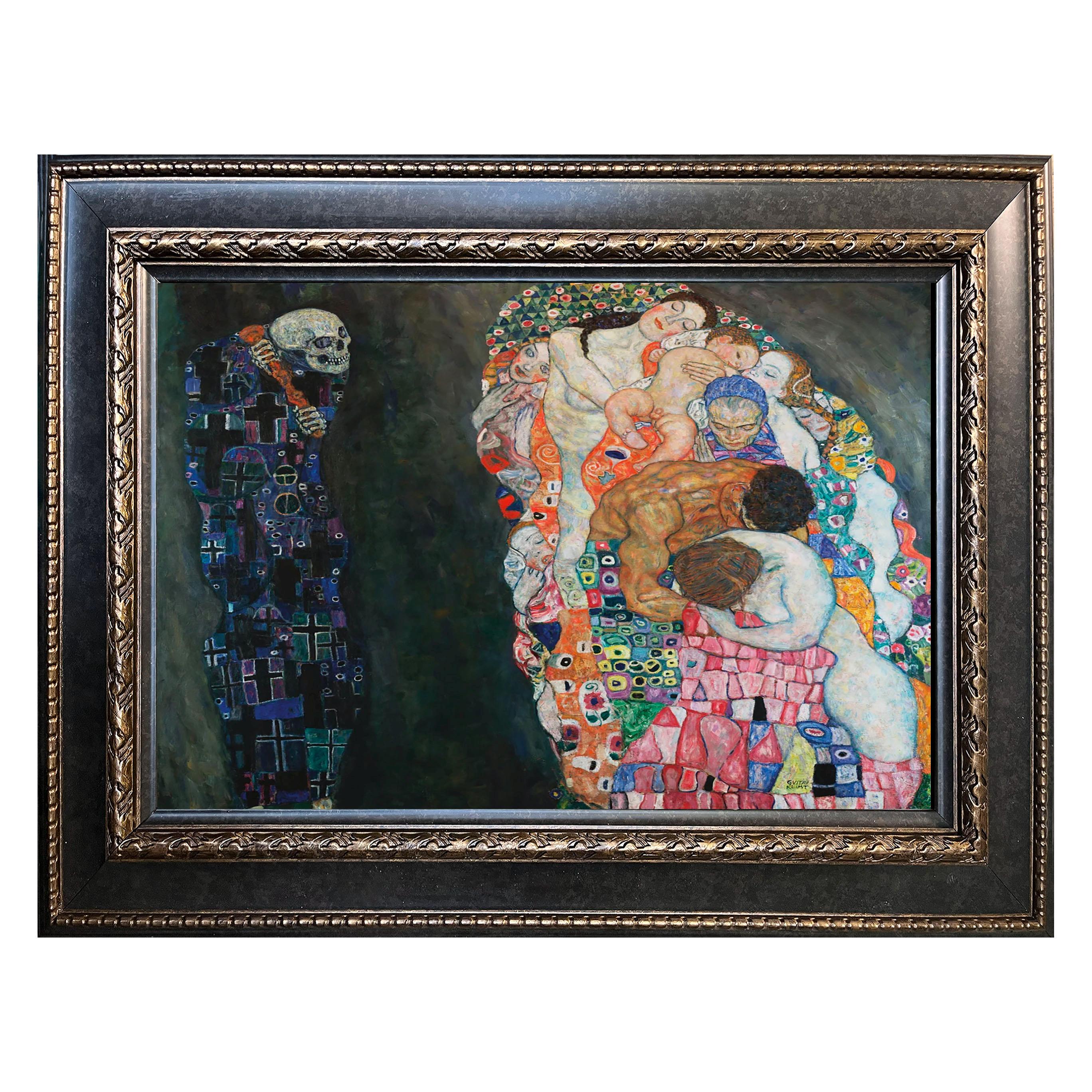 Muerte y vida de Gustav Klimt EXHIBIDO EN 30X42 Arte mural de ...