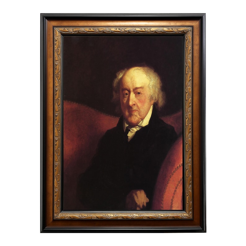 John Adams Framed 42x30 Portrait by Gilbert Stuart American History Art ...