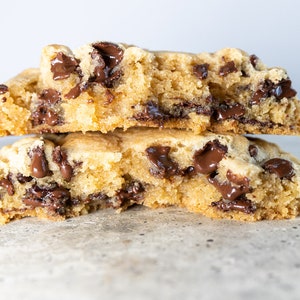 Vegan Gluten Free Chocolate Chip Cookie Split Open