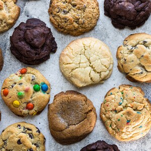 Enjoy out plentiful flavor offerings!  Some of our most popular flavors include Chocolate Chip, Peanut Butter Chip, M&M, Oatmeal Butterscotch, and Oatmeal Raisin.