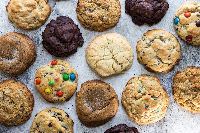 Enjoy out plentiful flavor offerings!  Some of our most popular flavors include Chocolate Chip, Peanut Butter Chip, M&M, Oatmeal Butterscotch, and Oatmeal Raisin.
