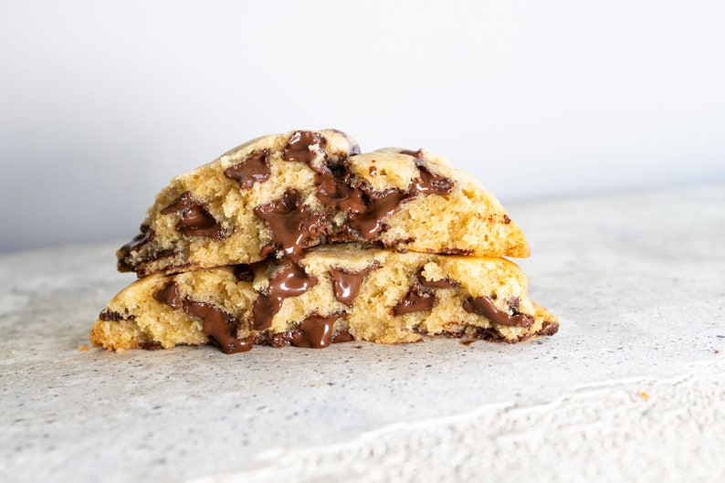 Warm and gooey chocolate chip cookies.