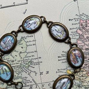 Multi Map Bracelet 3/4 Inch Charms