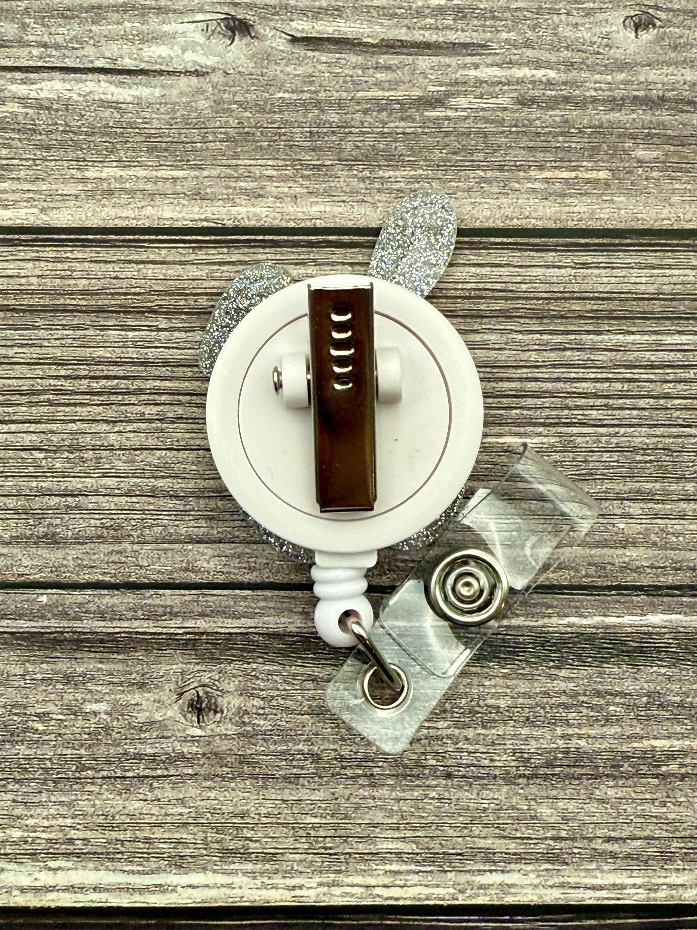 Easter Bunny Retractable Badge Reel: Alligator Swivel Style - Thumbnail 3