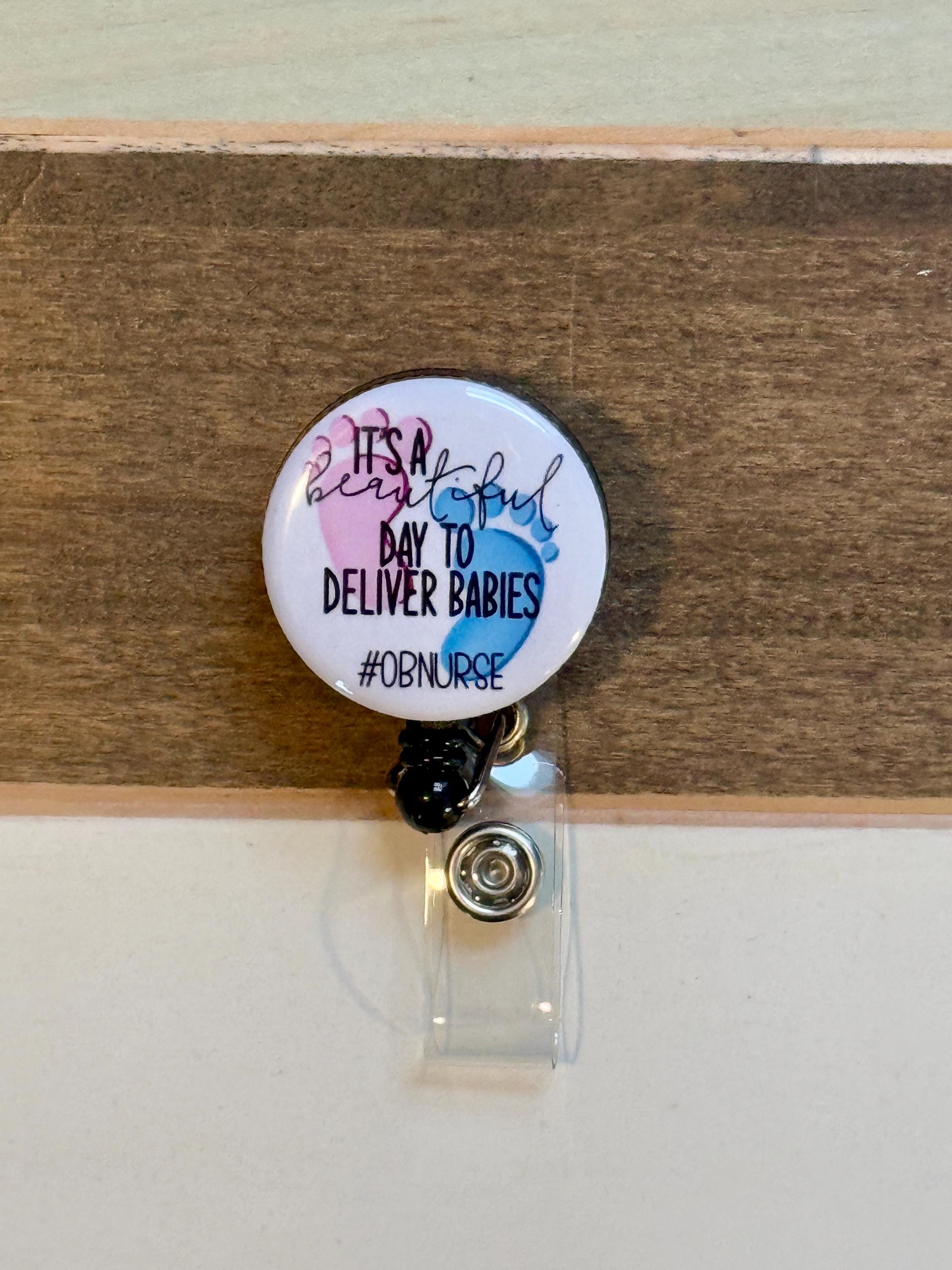 OB nurse badge reel,nursing badge reel - Thumbnail 3