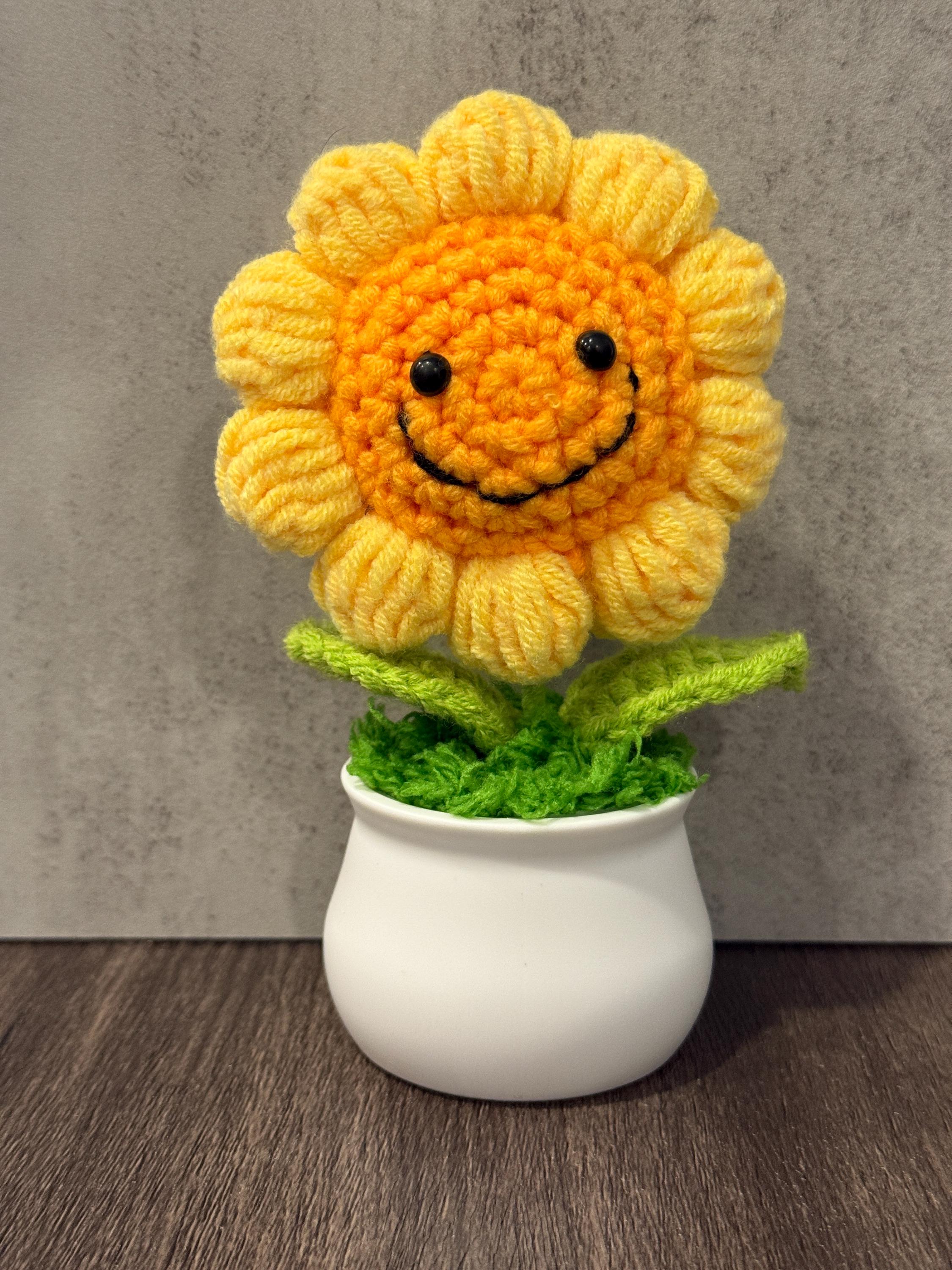 Plant Lover Gift Box: Sunflower Mug, Crochet Flower, Gardening Gloves - Thumbnail 4