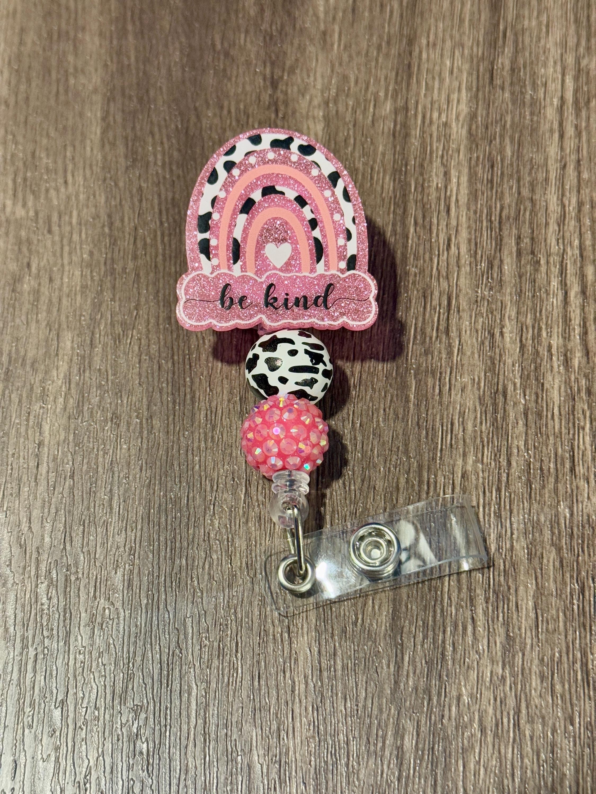 Inspirational Rainbow Badge Reel: Nursing Alligator Swivel Clip - Thumbnail 5