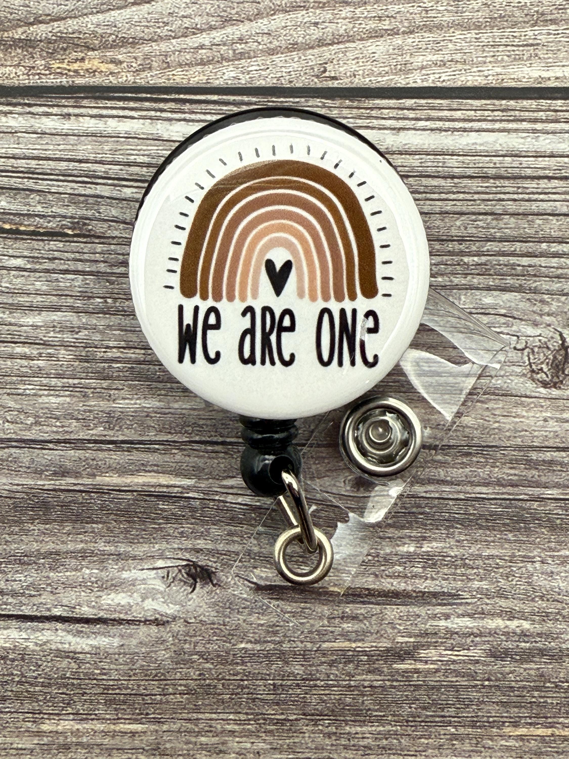Inspirational Badge Reel: 'We Are One' Rainbow Nursing ID