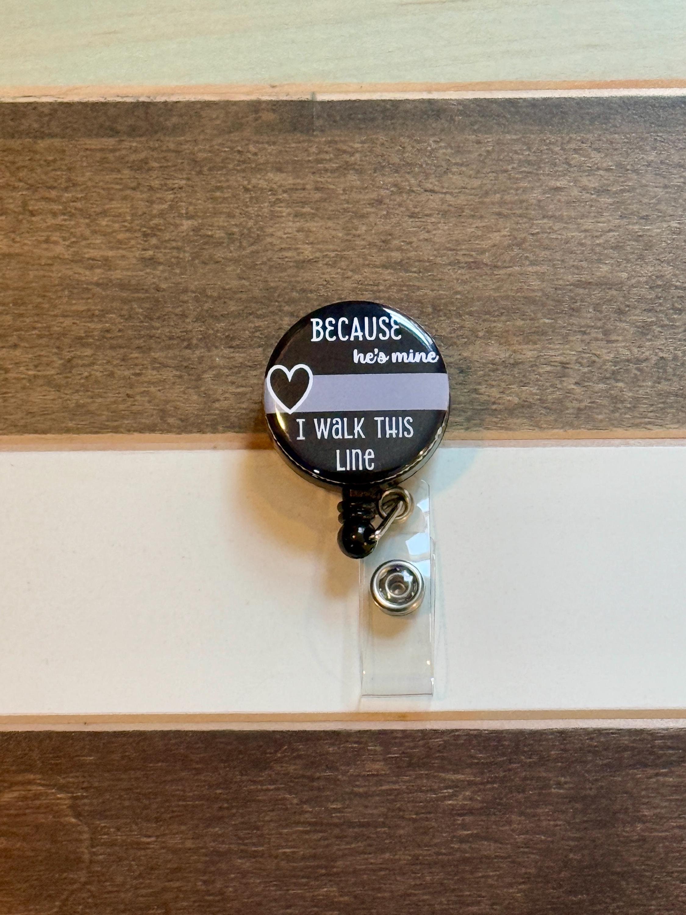 Thin Gray Line Badge Reel: Correction Officer Wife, Nursing - Thumbnail 3