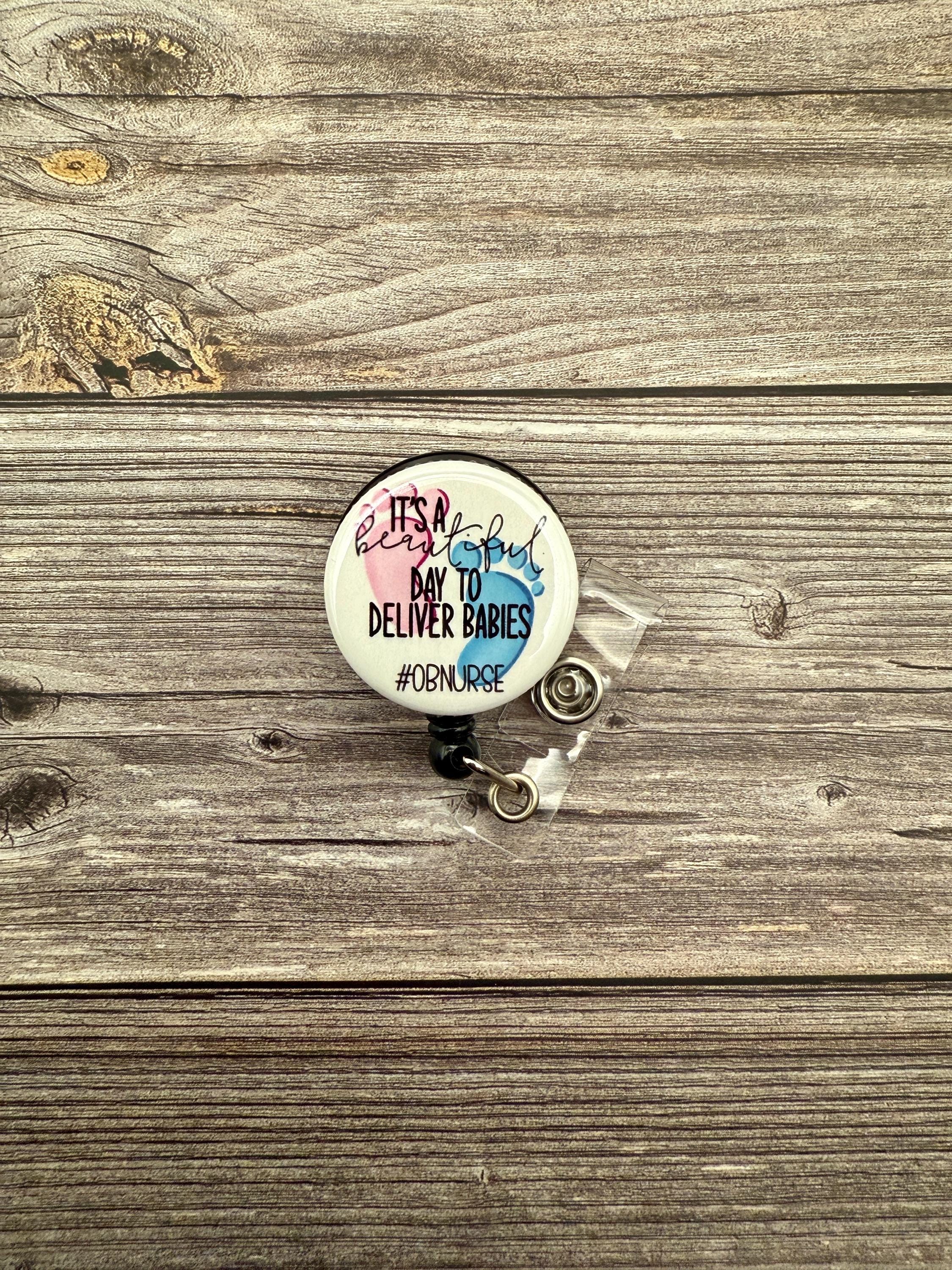OB nurse badge reel,nursing badge reel - Thumbnail 2
