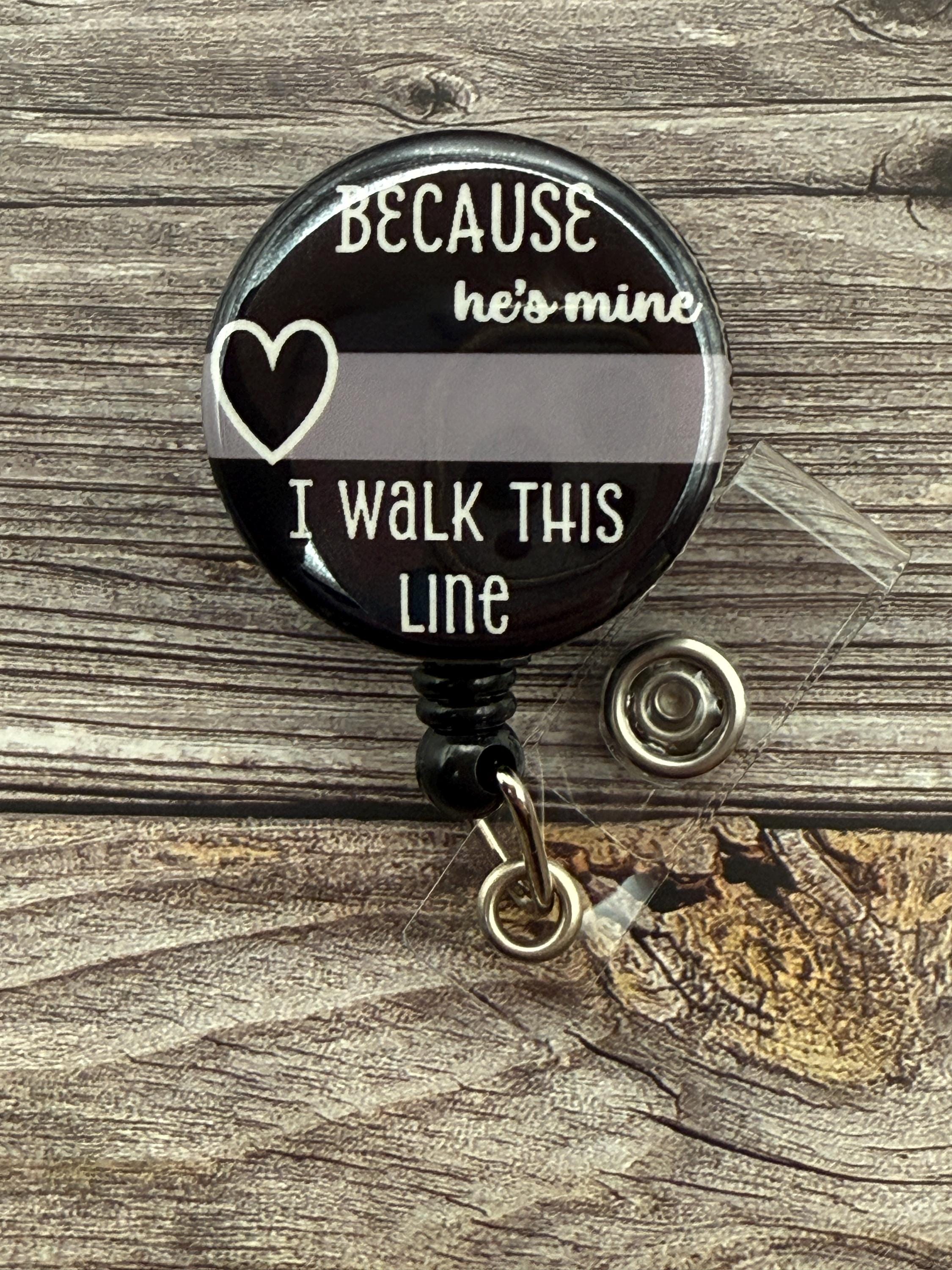 Thin Gray Line Badge Reel: Correction Officer Wife, Nursing