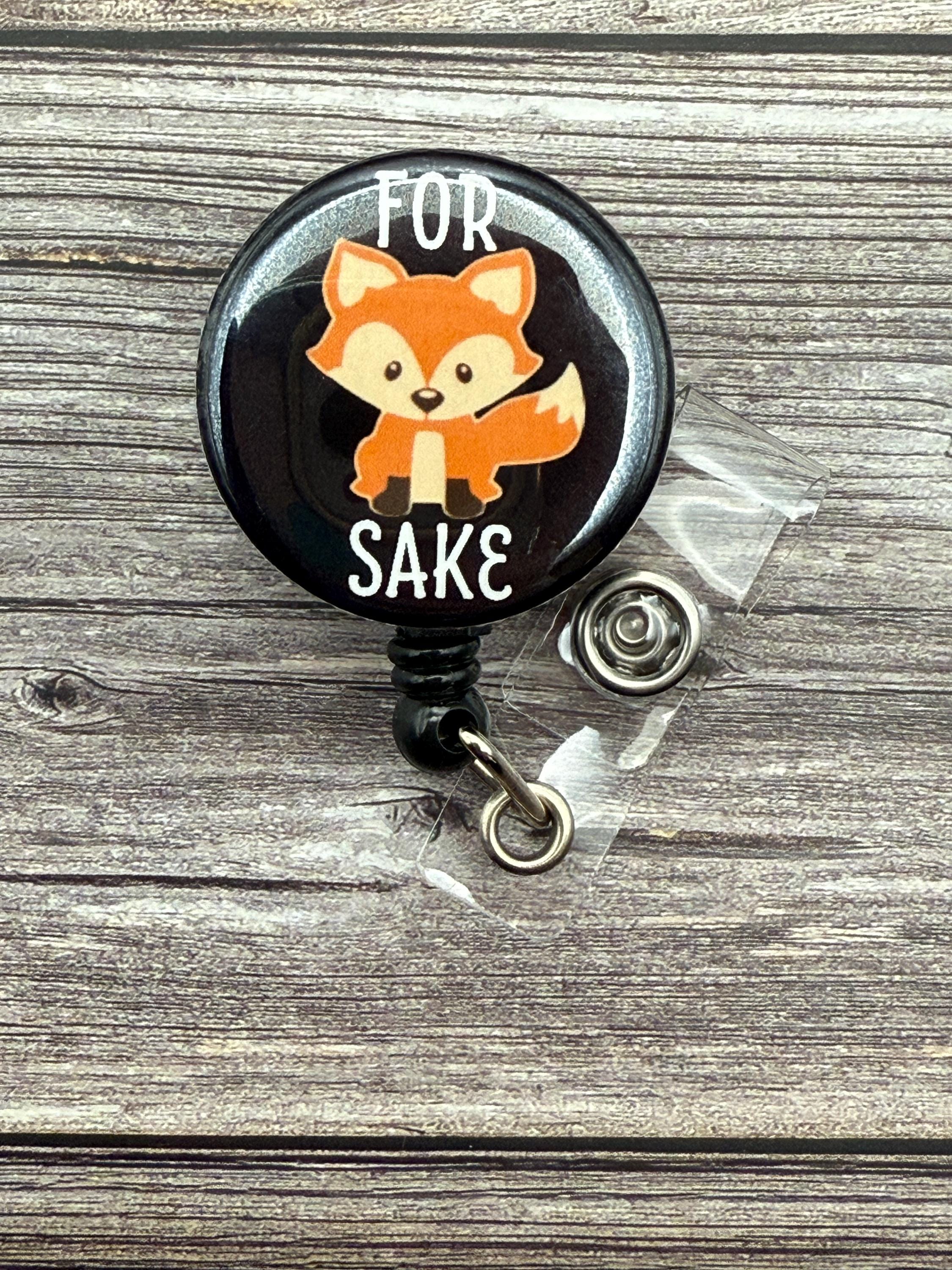 Funny Fox Badge Reel: Nursing ID Holder - Thumbnail 2