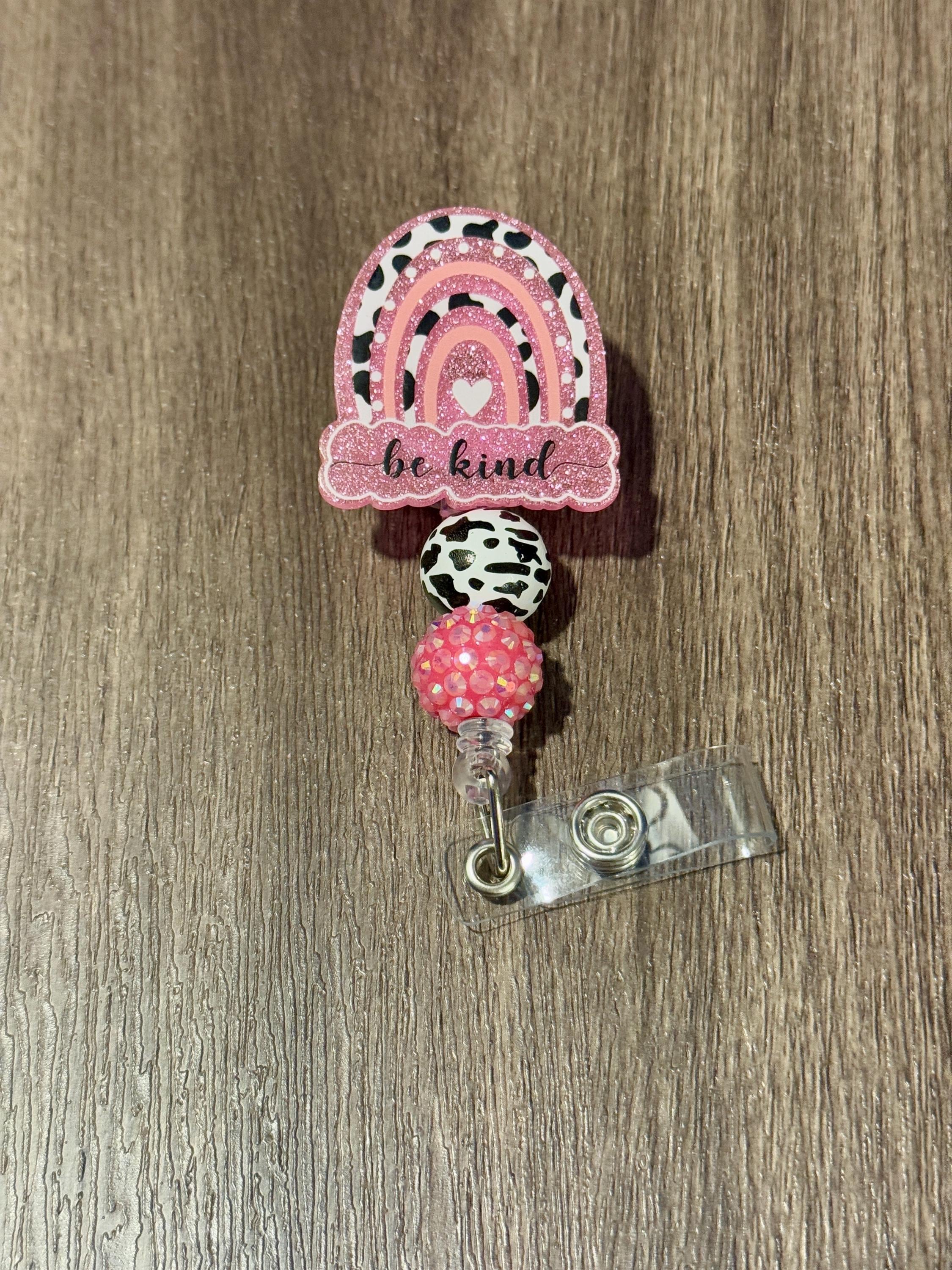 Inspirational Rainbow Badge Reel: Nursing Alligator Swivel Clip - Thumbnail 4