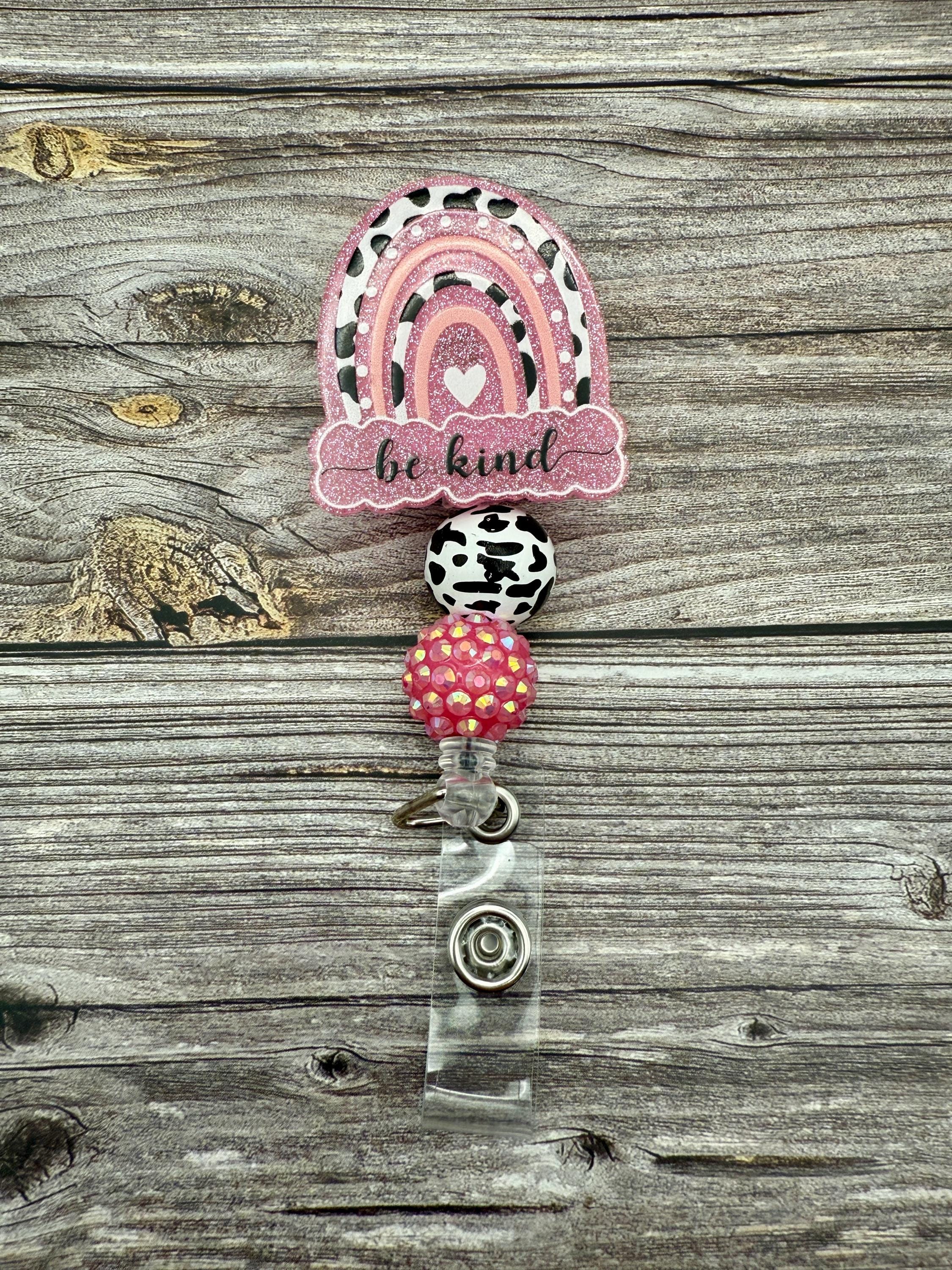 Inspirational Rainbow Badge Reel: Nursing Alligator Swivel Clip - Thumbnail 2
