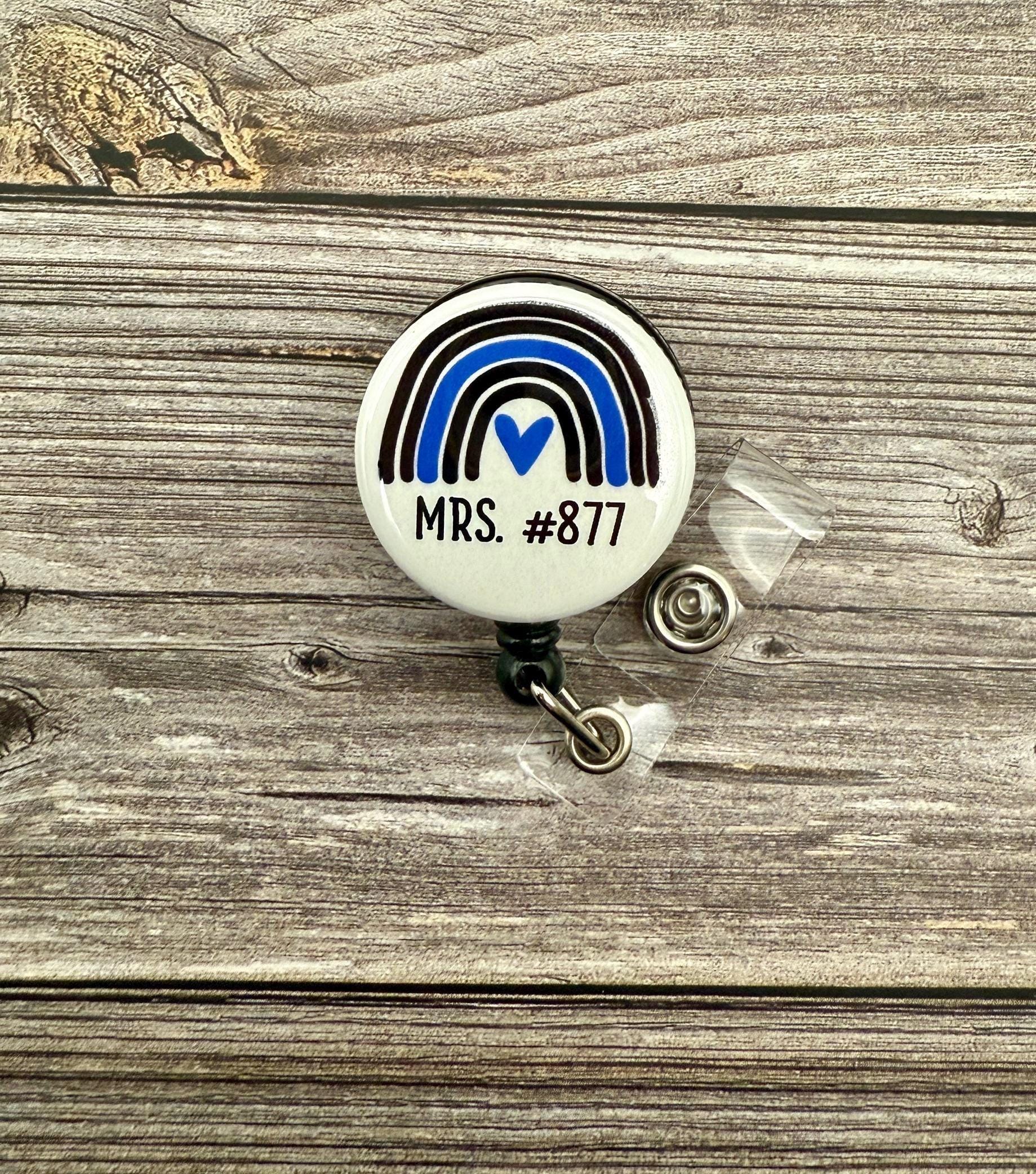 Thin Blue Line Badge Reel: Police Wife, Nurse Badge - Thumbnail 2