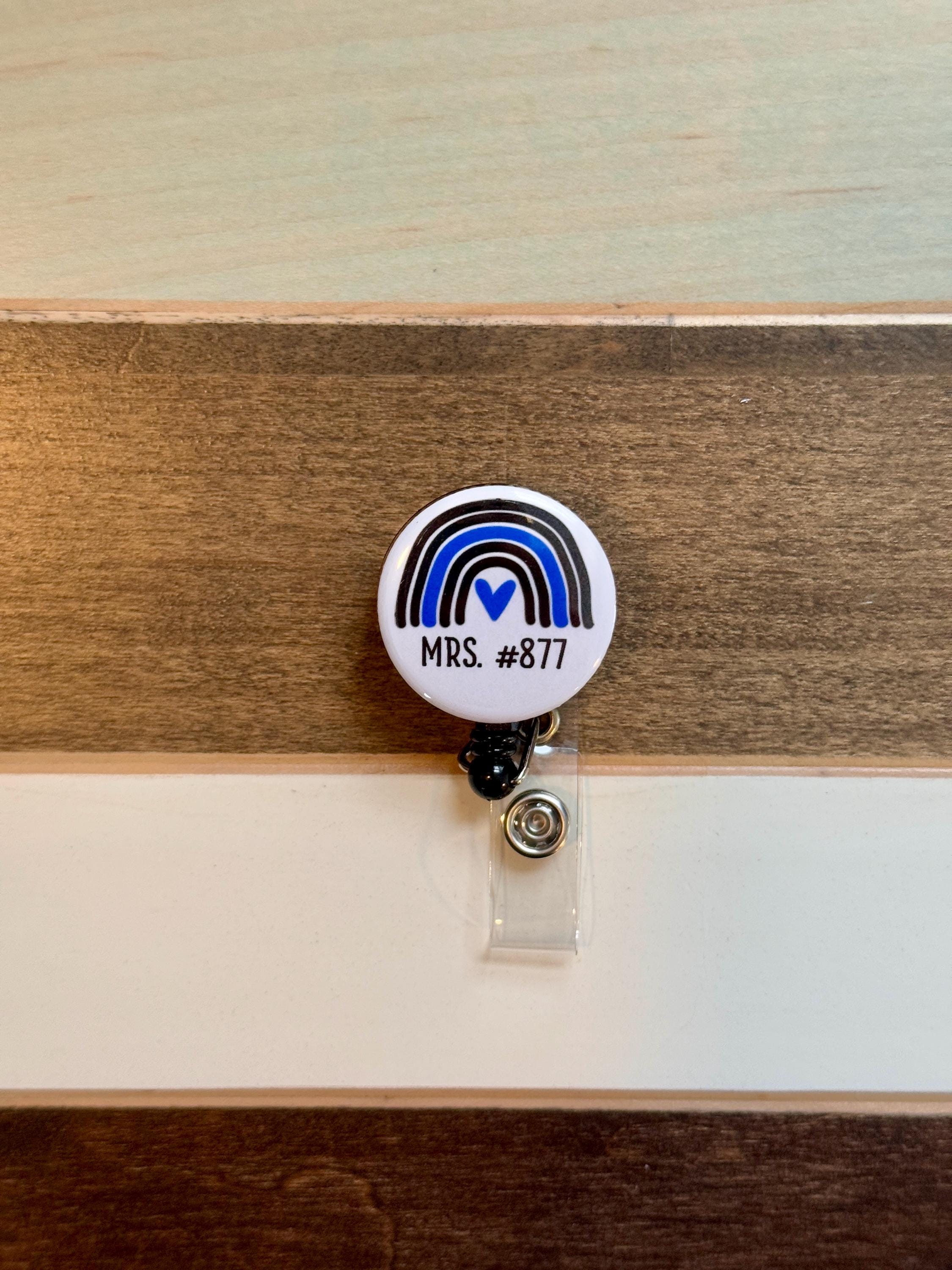 Thin Blue Line Badge Reel: Police Wife, Nurse Badge - Thumbnail 3