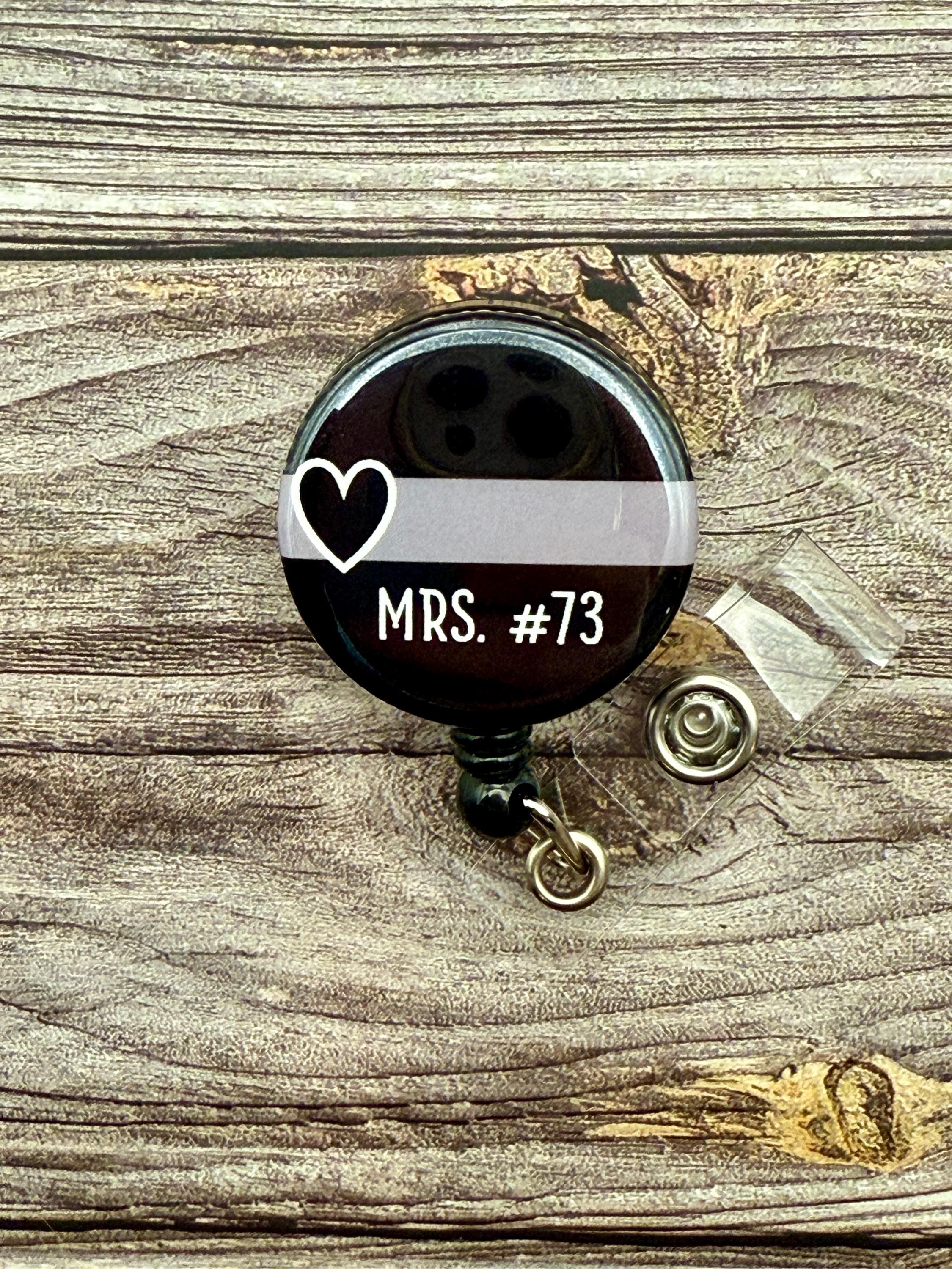 Thin Gray Line Badge Reel: Personalized Correction Officer Gift