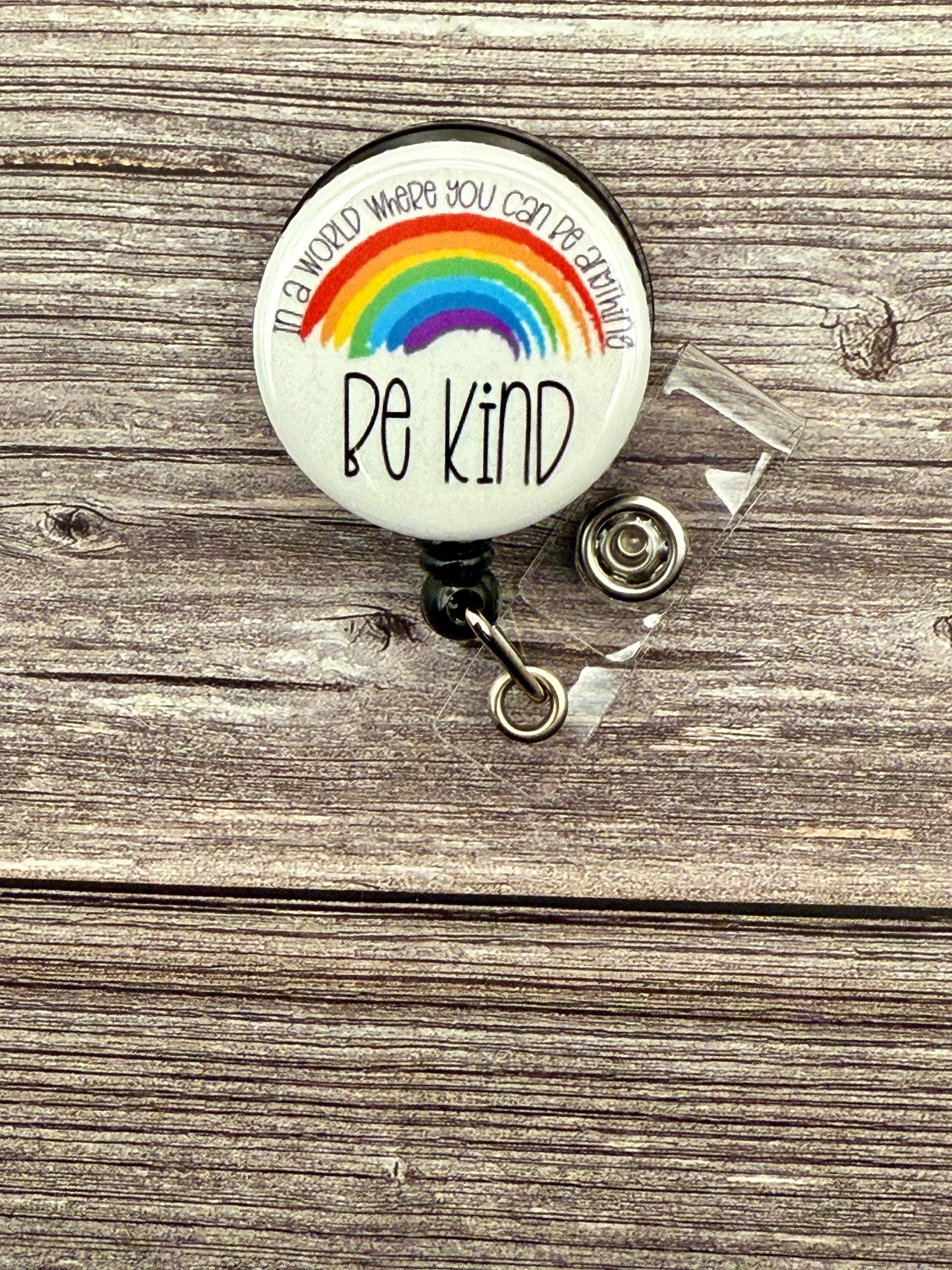 Inspirational Badge Reel: Rainbow 'Be Kind' Design - Thumbnail 2
