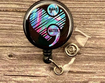 Inspirational Semicolon Badge Reel: Mental Health Awareness