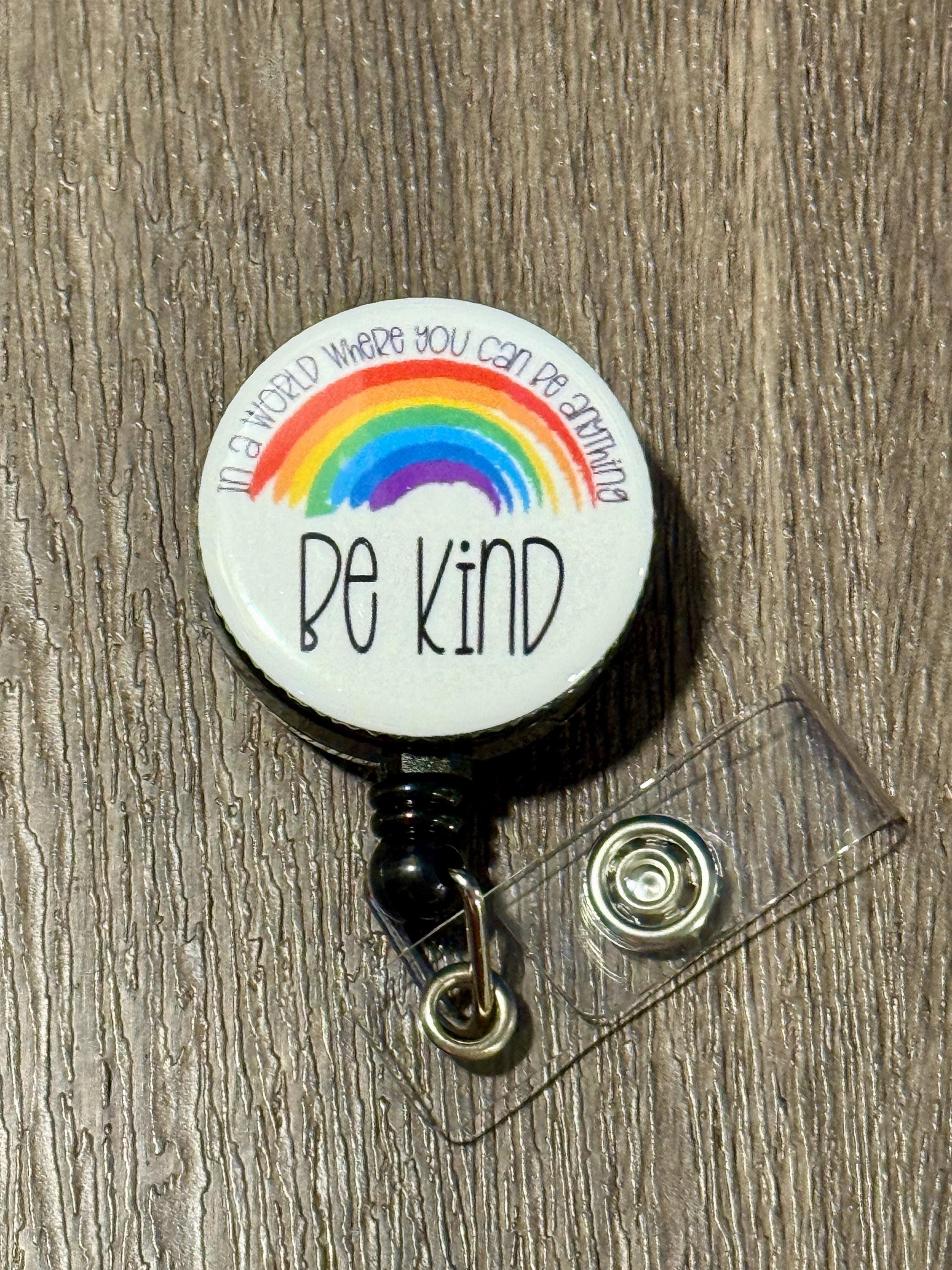 Inspirational Badge Reel: Rainbow 'Be Kind' Design - Thumbnail 3