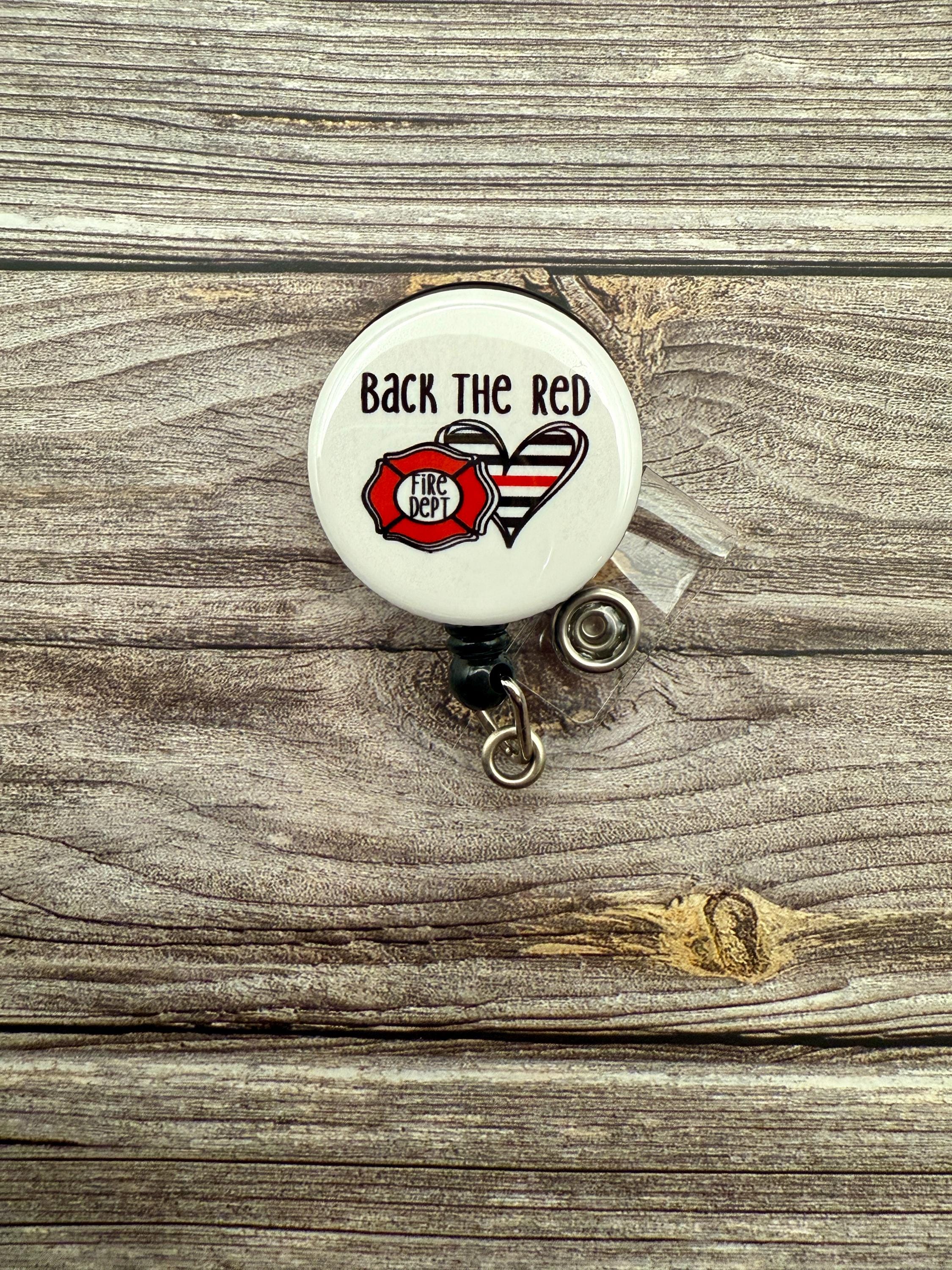 Thin Red Line Firefighter Badge Reel