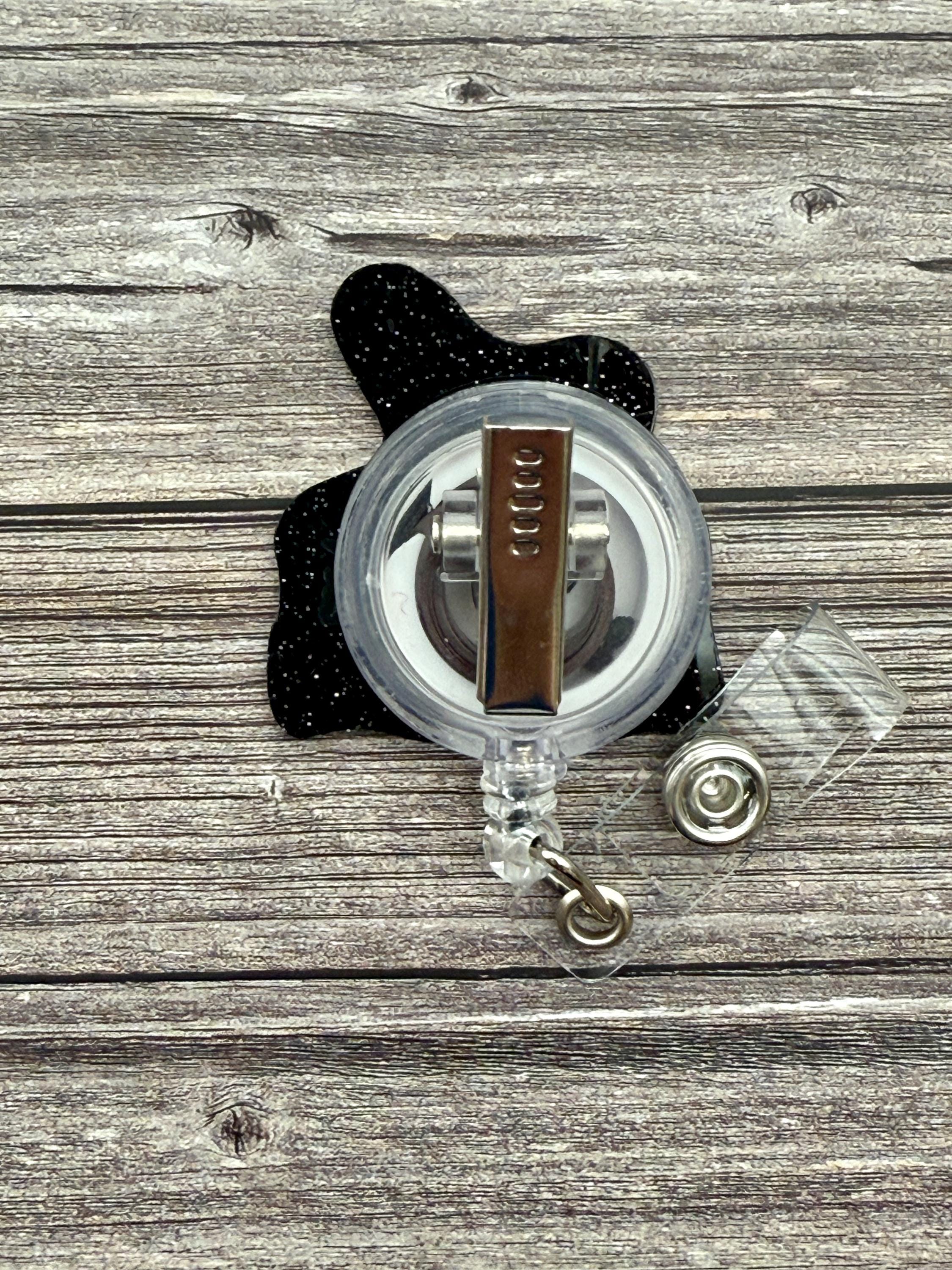 Easter Bunny Retractable Badge Reel: Alligator Swivel Clip - Thumbnail 3