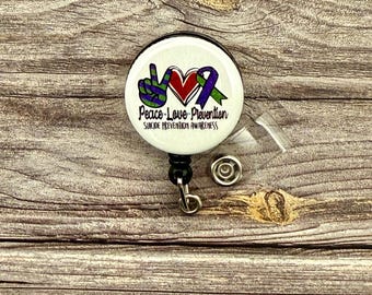 Mental Health Awareness Badge Reel, Inspirational Nursing ID Holder
