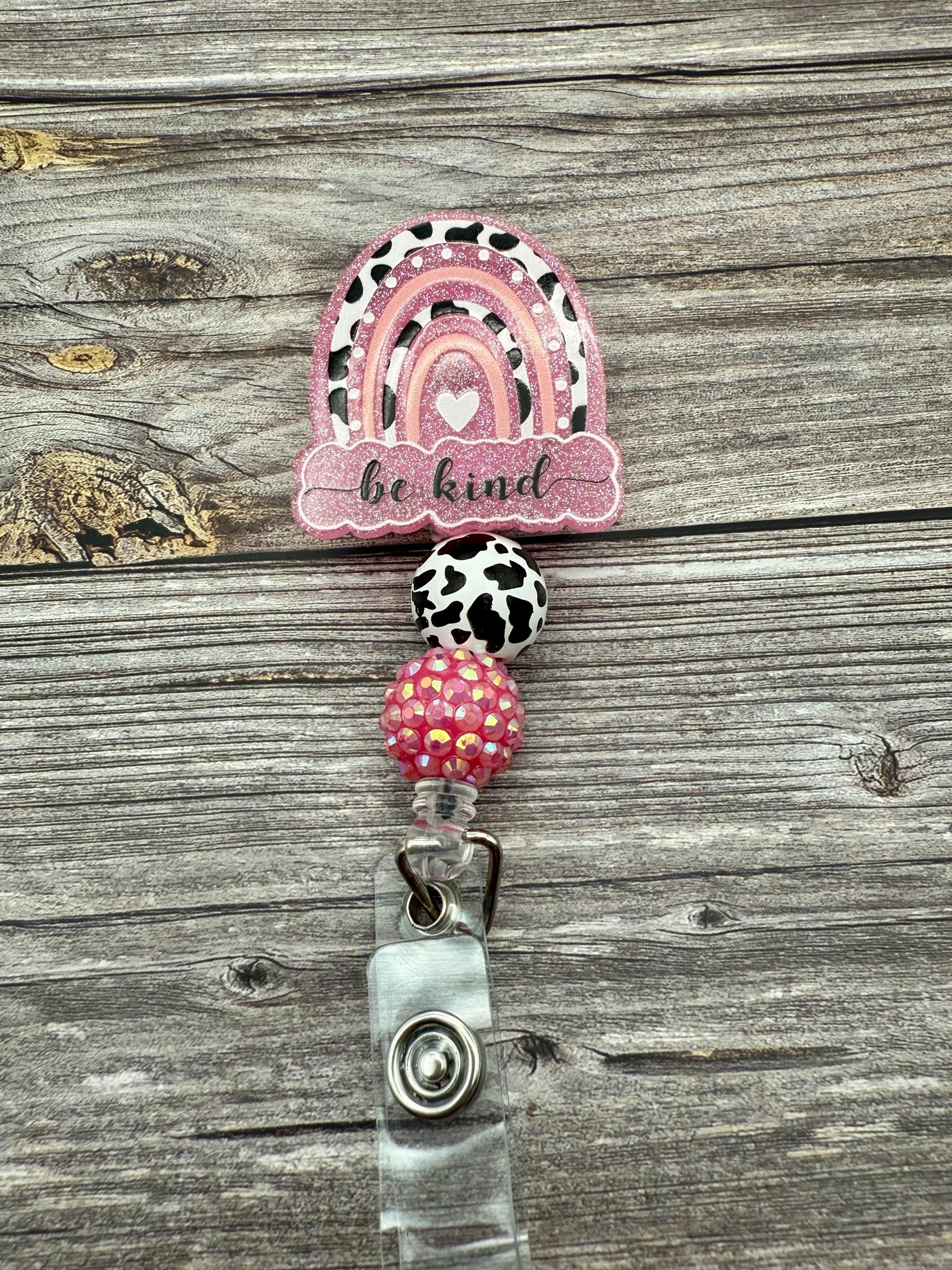 Inspirational Rainbow Badge Reel: Nursing Alligator Swivel Clip - Thumbnail 3