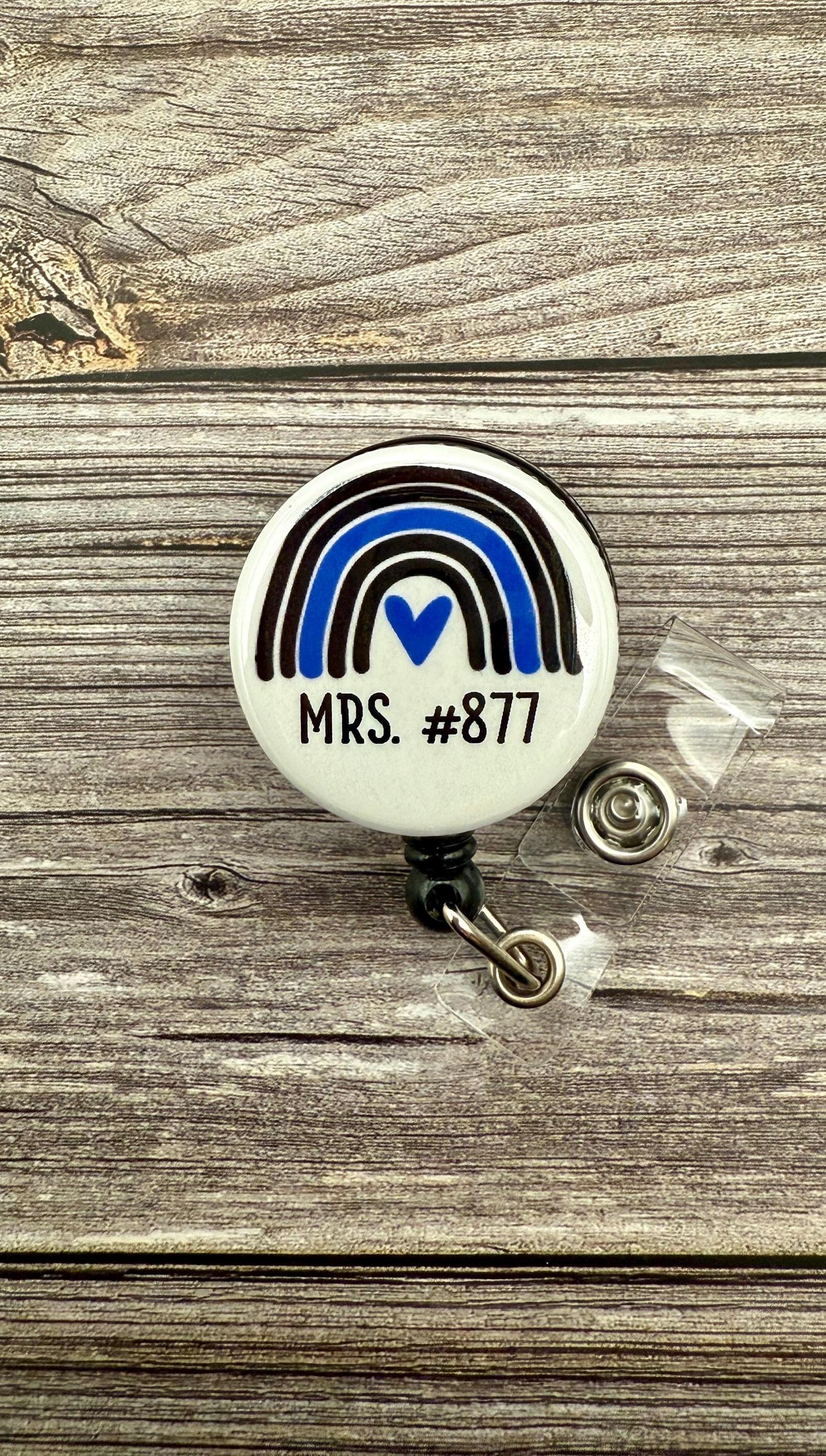 Thin Blue Line Badge Reel: Police Wife, Nurse Badge