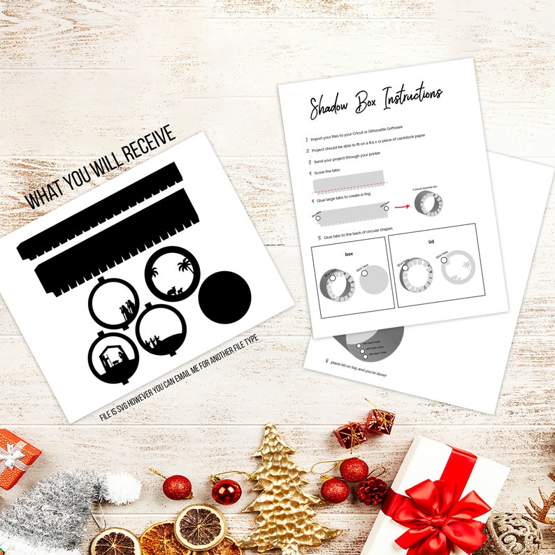 Christmas Nativity Shadow Box Ornament SVG Instant Download | Etsy