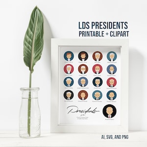 LDS Presidents of the Church Printables and Clipart Latter-day Prophets ...