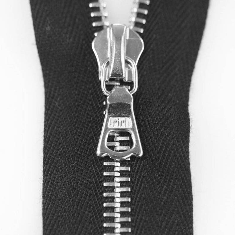 Riri Zipper M6 Nickel Twoway Openedend Separating Black Etsy Australia
