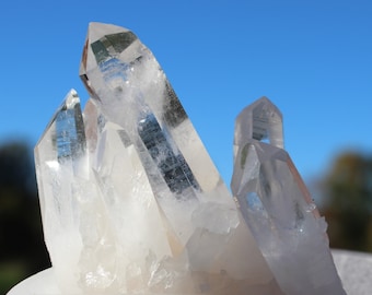 Clear Quartz Crystal Cluster, Super Nice Sparkling Points, Quality Specimen for Altars and  Boho Home Décor. Free Shipping!