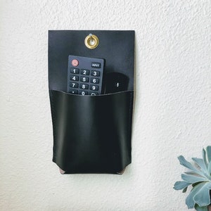 Leather Wall Organizer | Hanging Caddy | Office Organizer