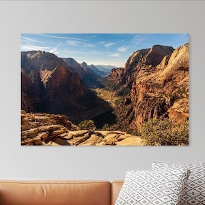 Angels Landing / Zion National Park / Utah / Mountain / Landscape / National Park / Home Decor / Wyoming Print / BW / Art / West / Print