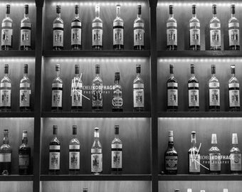 Bourbon Photo / Willett Bourbon Bottles / BW / Man Cave Decor / Bourbon Lover / BW Photo Print / Distillery / Bar Decor / Bourbon Bottles