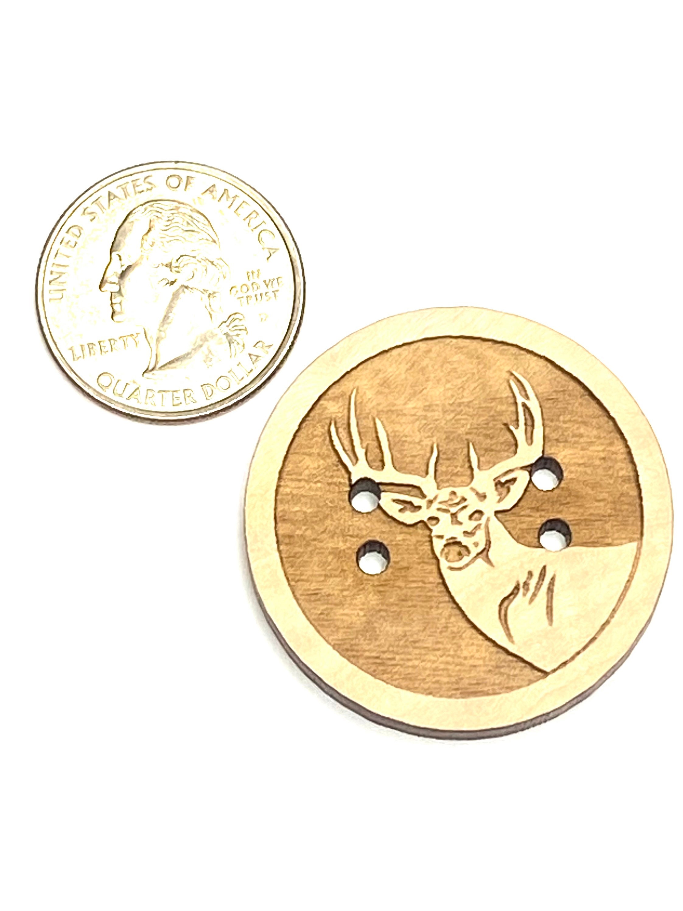 Deer Button Wildlife Package of 5 Etsy