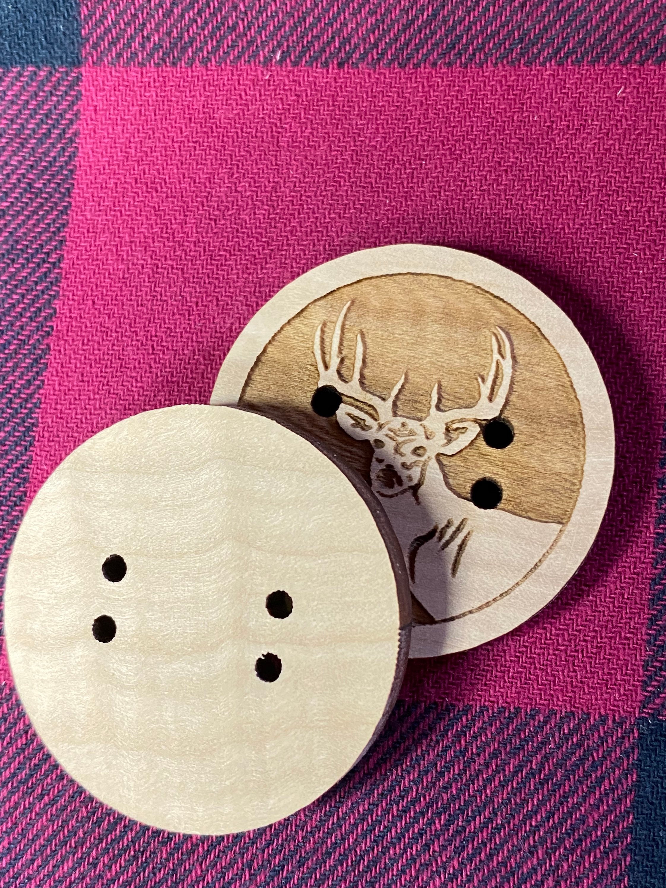 Deer Button Wildlife Package of 5 Etsy
